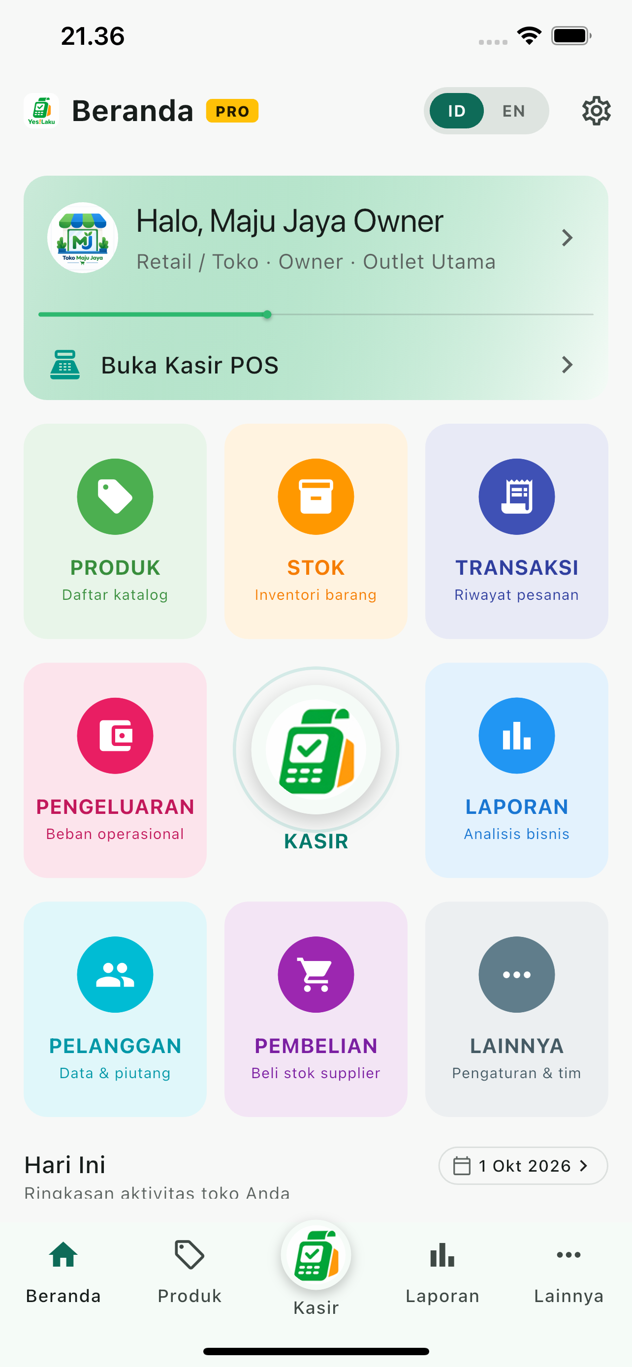Tampilan Beranda YesLaku